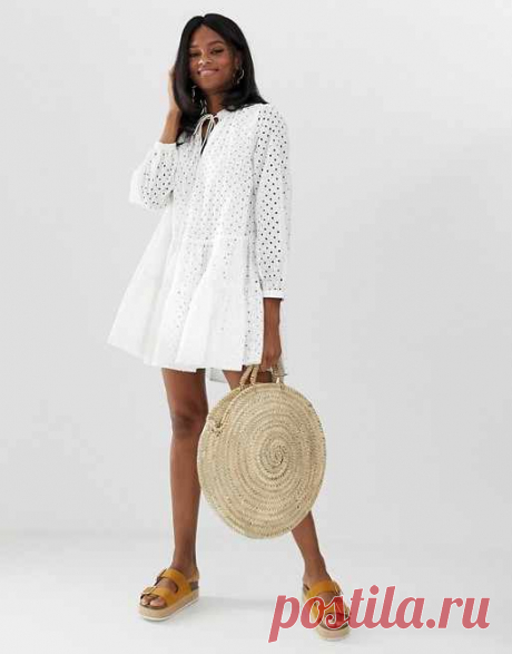 Summer Ruffle Boho Tiered Trapeze Mini Dress In Broderie - Buy Boho Dress,Ruffle Dress,Summer Dress Product on Alibaba.com
