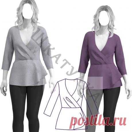 Выкройка трикотажной блузки WT170120 | Шкатулка