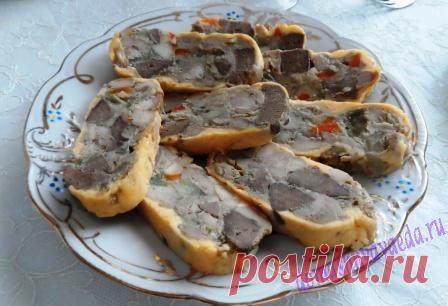 куриный рулет с печенью и яблоками | Домашняя еда