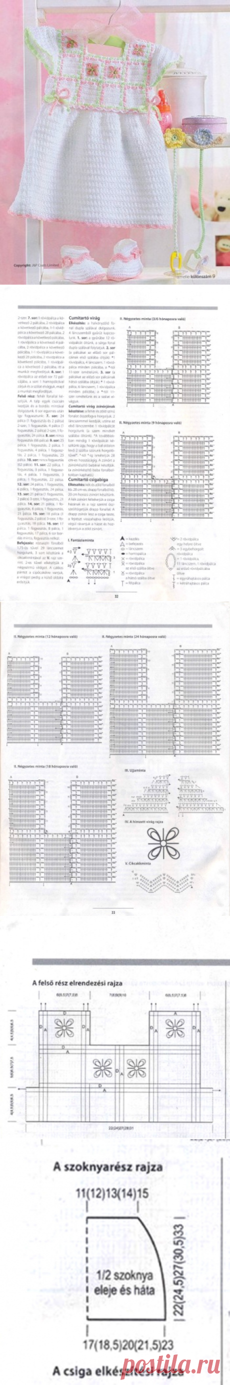 Нарядное летнее платье. Платье для девочки связанное крючком