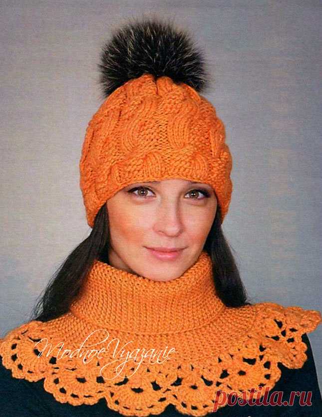 Шапки спицами с узорами из кос и жгутов - Modnoe Vyazanie ru.com