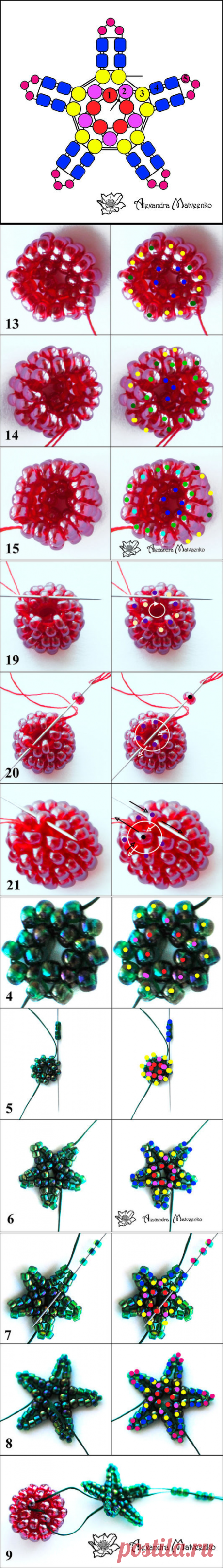 ​Малинка из бисера: мастер-класс — Сделай сам, идеи для творчества - DIY Ideas