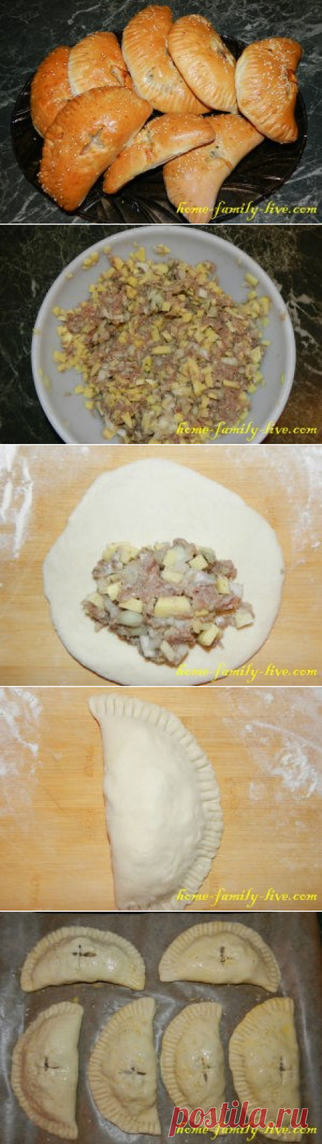 Пирожки с мясом и картошкой -пошаговый рецепт с фотоКулинарные рецепты