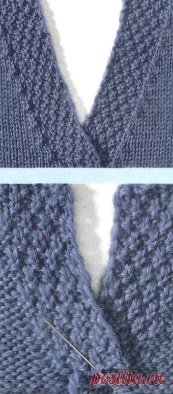 Вязание спицами ... обвязывание горловины, бейки