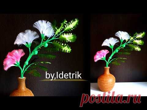 Diy (Kerajinan Tangan) Tanaman Hias Bunga cantik dari Pita Satin - Kreasi Idetrik