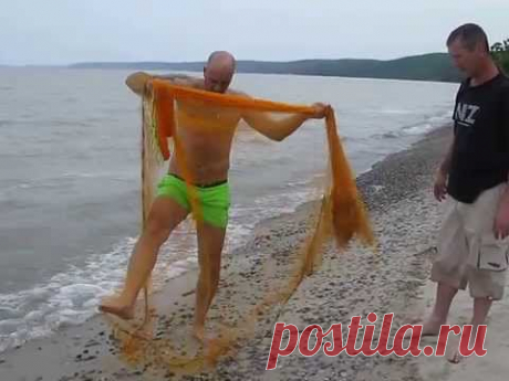 Ловля рыбы кастинговой сетью. casting net fishing