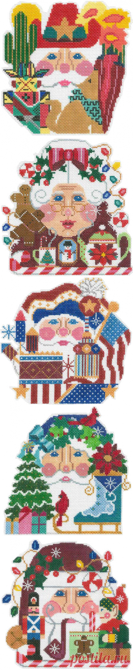 Papá Noel y patines - Shelly Tribbey Designs