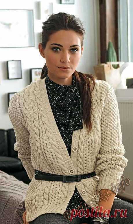 Жилет с косами (ж) 586*Creation 12/13 Bergere de France.