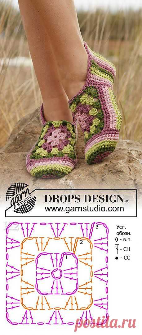 Тапочки Granny Rose от DROPS.