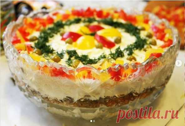 Сытные салаты для праздничного стола — Домашняя кулинария