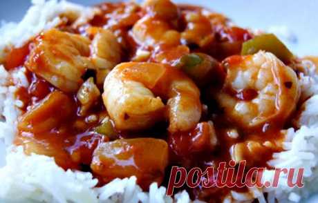 Креветки в ароматном соусе!