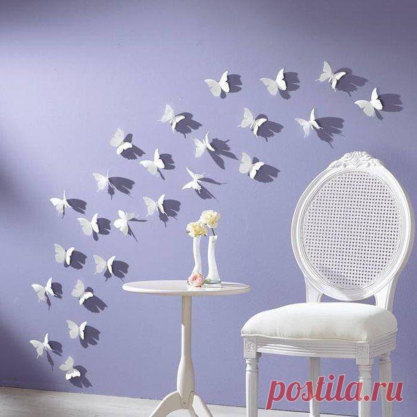 Шаблоны бабочек для украшения стен