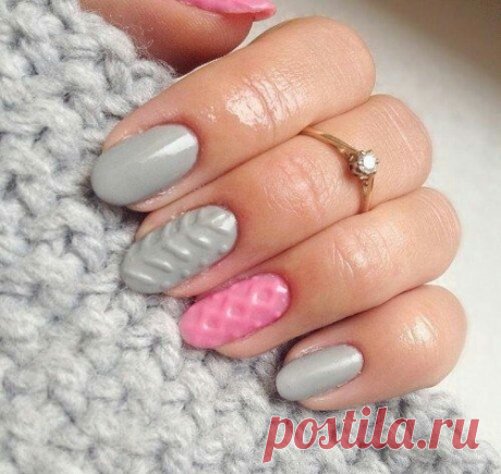 Вязаный маникюр - зимний тренд в nail-дизайне