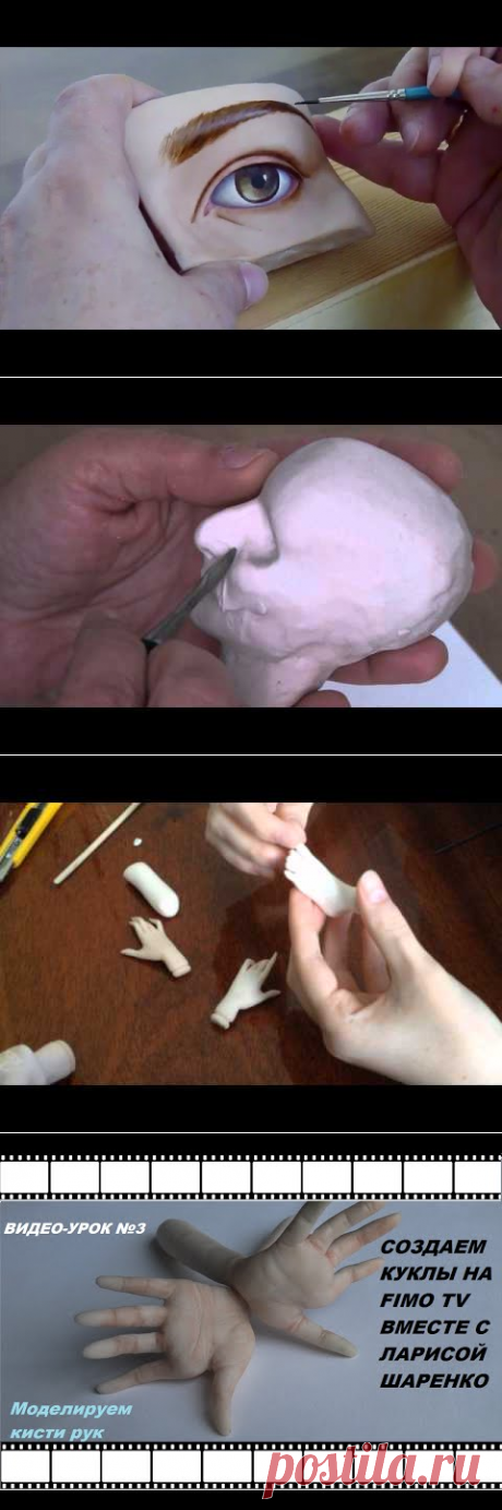 Dolls making tutorial. How to sculpt a doll hand Part 2 (Polymer clay) - YouTube