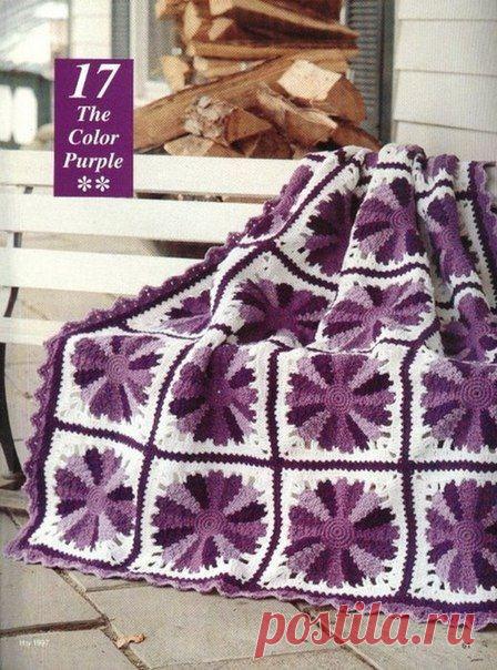 Красивый плед крючком - Для уюта в доме