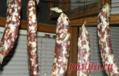 Домашняя вяленая колбаса