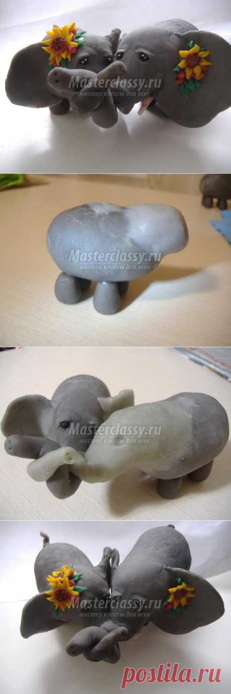 Подарки на 14 февраля. Влюбленные слоны из холодного фарфора. Мастер-класс с пошаговыми фото