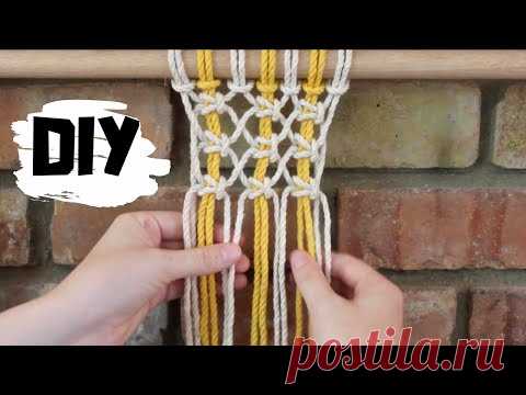 забавный и простой узор крест-накрест макраме