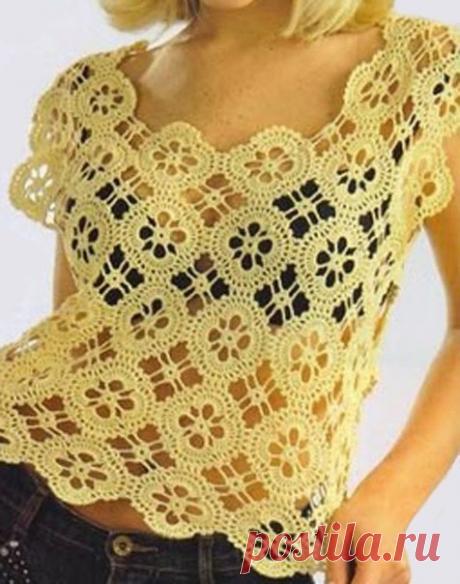 Нарядная майка с ажурными узорами Нарядная майка с ажурными узорамиНарядная майка с ажурными узорами состоит из мотивов, которые радуют особой красотой.В городе стоит носить на чехле, на пляж можно одеть и прямо так.Творите и будьте счастливы, наши дорогие.