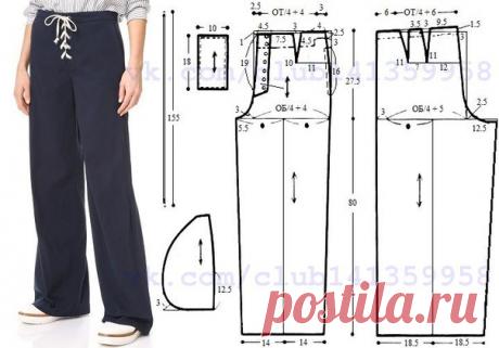 Широкие брюки на шнуровке.
#простыевыкройки #простыевещи #шитье #брюки #штаны #выкройка