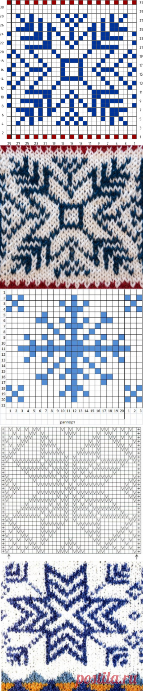 Северные звёзды ( или снова норвежские снежинки). Образцы и схемы.