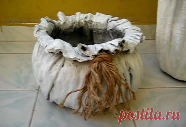 Создаем красивый вазон для цветов из подручных материалов | diy-idea | Яндекс Дзен