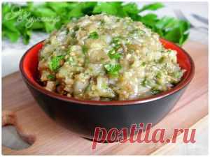 Холодная острая закуска из печеных баклажанов с чесноком, рецепт с фото | Я кулинар