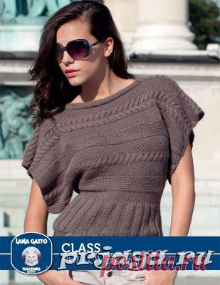 Топ с поперечными косами спицами