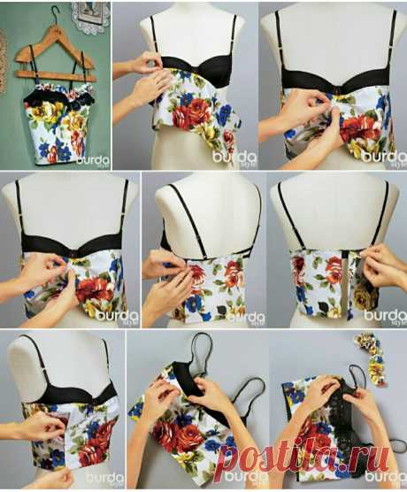 Топ - бюстье наколкой DIY