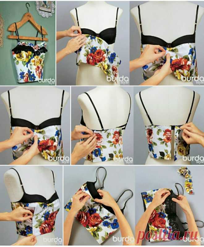 Топ - бюстье наколкой DIY
