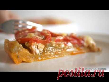 Перевернутый пирог с курицей и овощами. Сытное и вкусное блюдо для обедов и ужинов