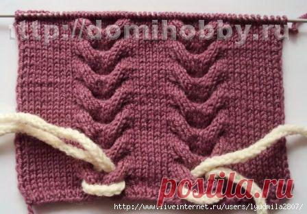 Декорирование узоров и изделий шнурами. Вязание шнуров спицами.