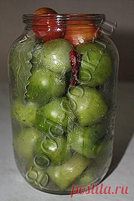 маринованные острые зелёные помидоры, рецепт приготовления