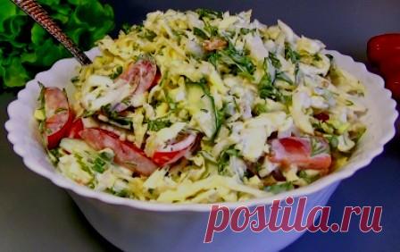 Салат из пекинской капусты с помидорами