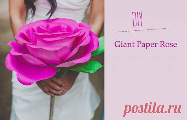 ГИГАНТСКАЯ РОЗА ИЗ БУМАГИ