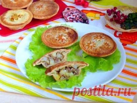 Слоёные пироги с мясом