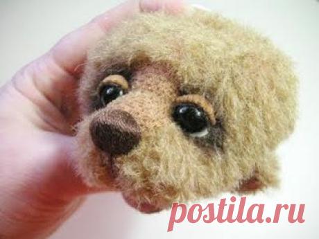 Веки и реснички для мягких игрушек. Мастер-класс.