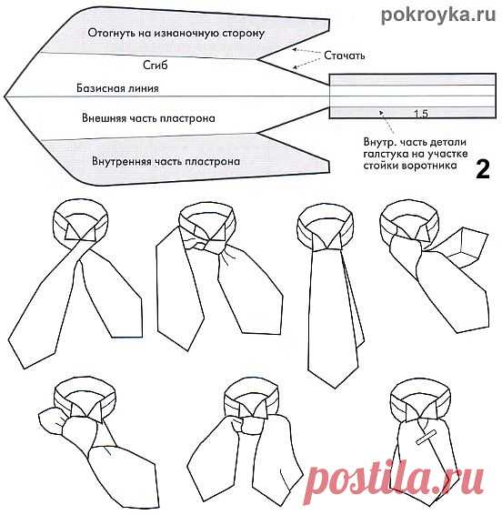 Декоративные элементы костюмов: бабочка, пластрон, галстук | pokroyka.ru-выкройки одежды на любую фигуру.
