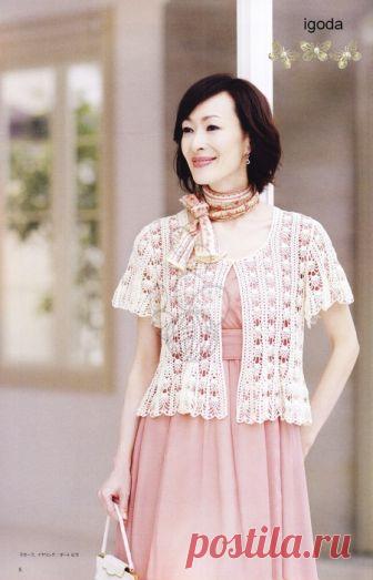 ЖАКЕТ ананасовый 2 (японские ажуры)