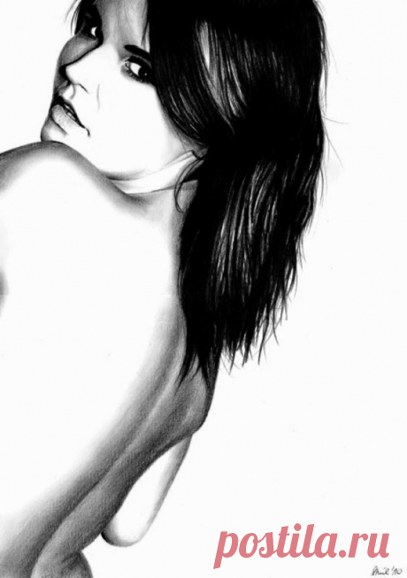 Эротические рисунки карандашом. Sara Stachowiak 16+