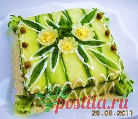 Как можно украсить ваши любимые салатики огурцами и помидорами!