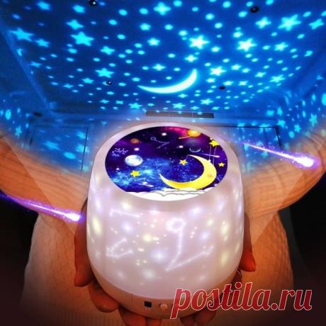 Светодио дный ночник Луна лампа проектора звезды Luminaria Ocean Вселенной небо Созвездие Подарочный светильник для с рождественскими и новогодними подарками купить на AliExpress