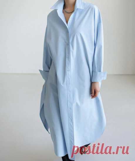 Elegant Oversized Cotton Women's Blouse - Chic Maxi Shirt - – Thebesttailor