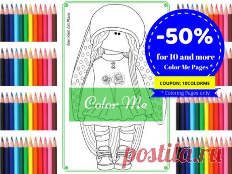 Bunny Girl Stamp, Coloring Page, Digital Download Page, Handmade Card Stamp, Stay At Home Activity, What to Do at Home Card Making by Olga P Hello, dear visitor! We are happy you are here!  Here we present new product at our shop – doll stamps and coloring pages. Our girl digital files are good for coloring, scrapbooking, cardmaking and interior decor.  Attached are 2 JPEG files: 1. girl with face 2. girl without face  Size is standard