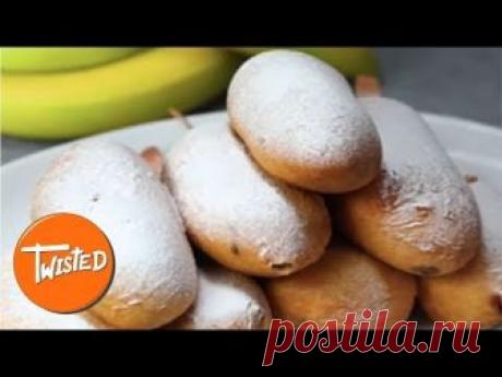 Chocolate Banana Pancake Dogs | Twisted