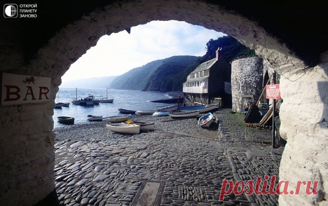 Кловелли (Clovelly) — маленькая рыбацкая деревня. Девон, Англия