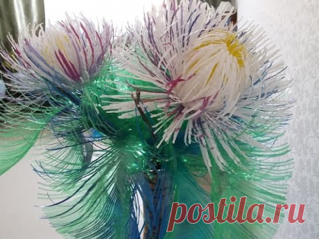 Hand-made!!! flowers from plastic!!! Цветы из пластиковых бутылок!!! Просто и красиво!!!