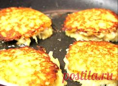 картофельные   драники с мясом