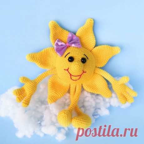 Солнышко из пряжи Солнышко из пряжиВставьте проволоку - и будут гнуться руки.