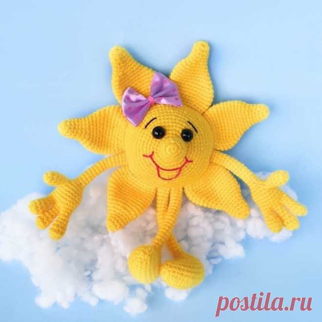 Солнышко из пряжи Солнышко из пряжиВставьте проволоку - и будут гнуться руки.